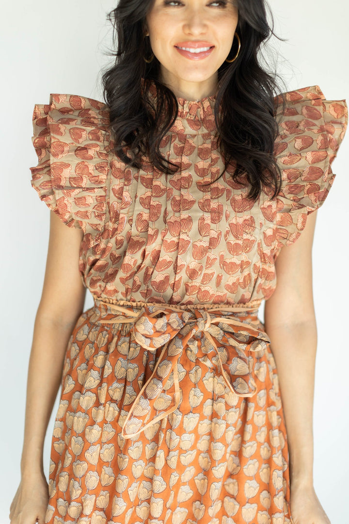 Victoria Dunn Addison Skirt- Spiced Cider