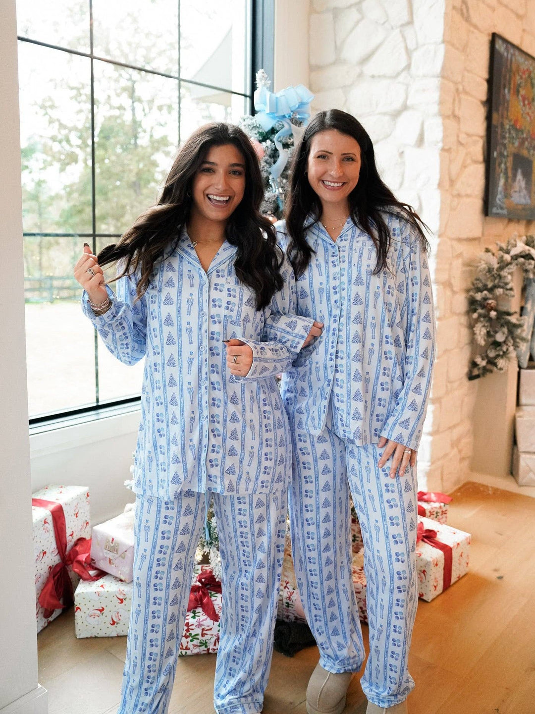 Blue Christmas - Long Pajama Set