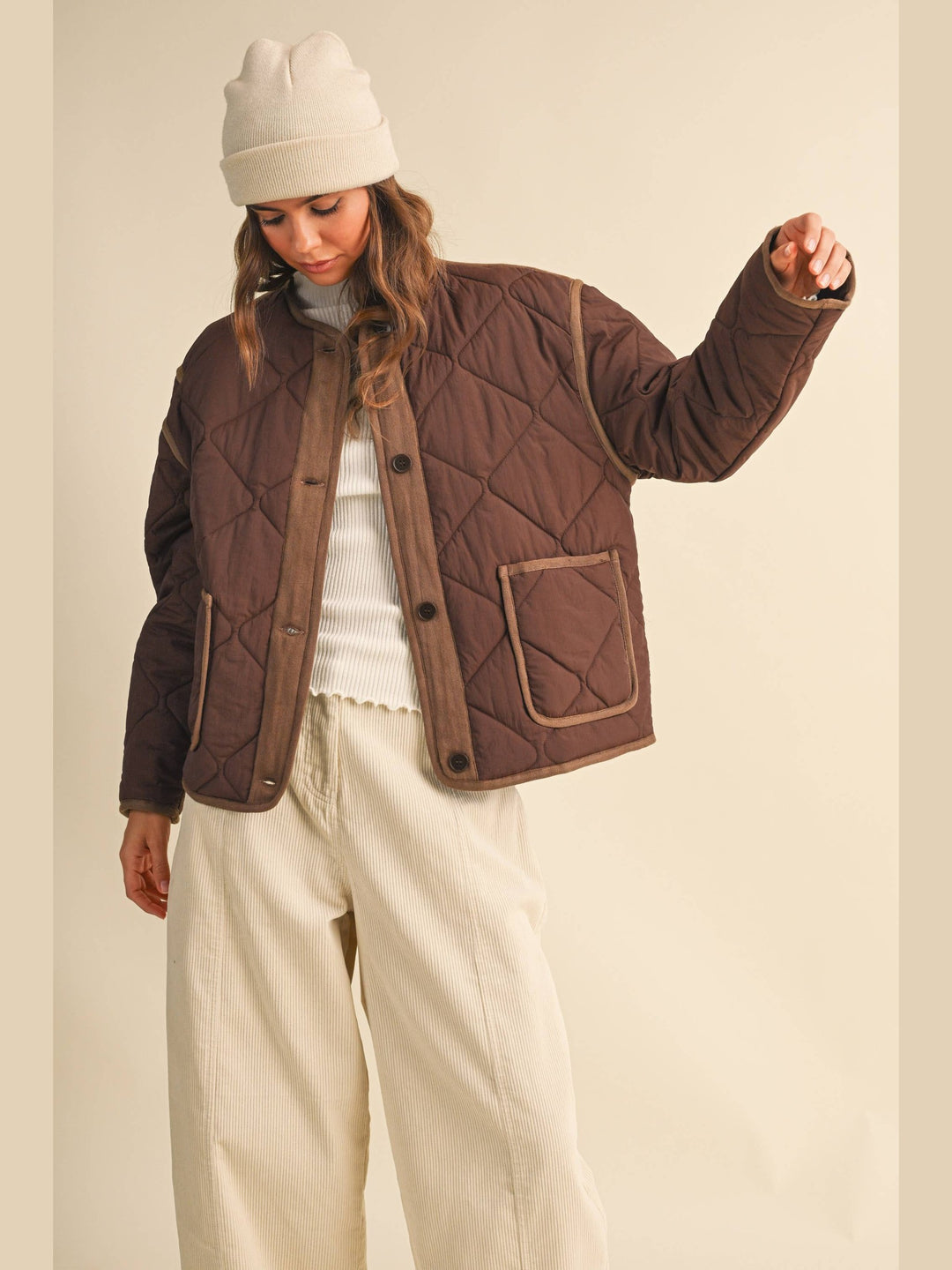 Chocolate Quilted Barn Jacket