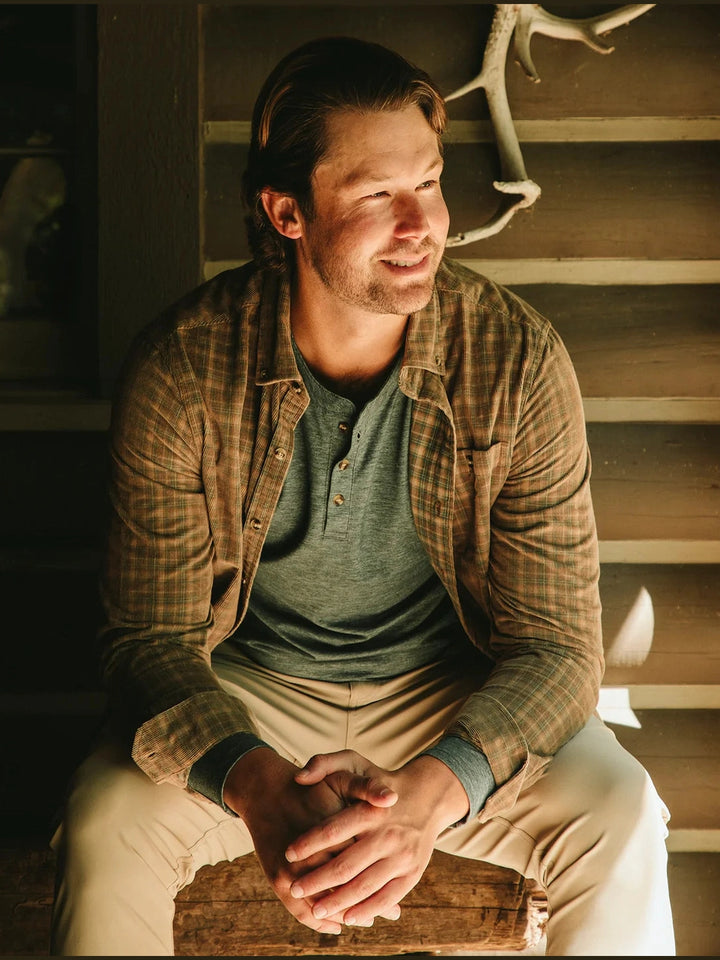 Southern Shirt Co. Braxton Lightweight Cord Flannel Shirt - Saddle