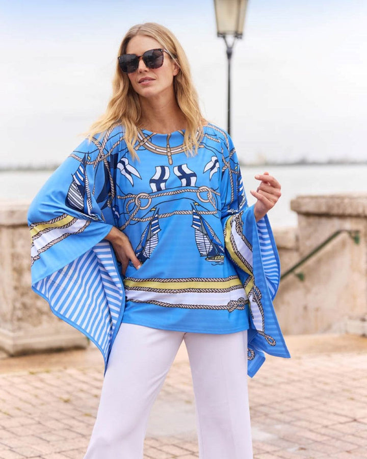 Jude Connally Bijou Top- Deep Azure Regatta