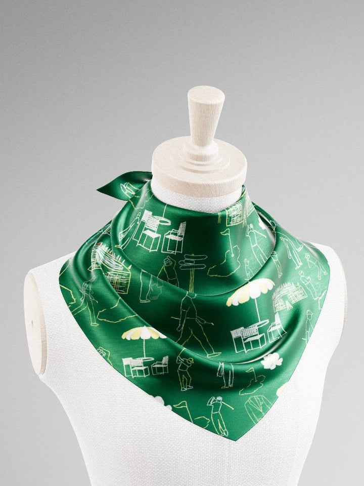 The Augusta Silk Scarf- Masters Green