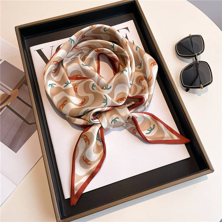 Old Money Narrow Silk Scarf