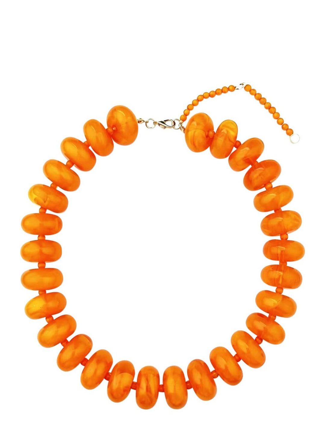 Bailey Chunky Beaded Necklace- Orange
