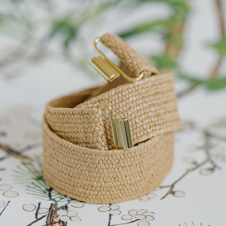 Garland Dark Raffia Interchangeable Stretch Belt Band