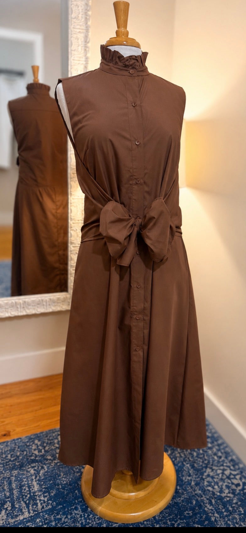 Solid Back Wrap Maxi Dress