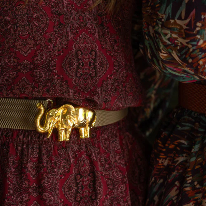 Garland Gold Interchangeable Belt Buckle- Elephant