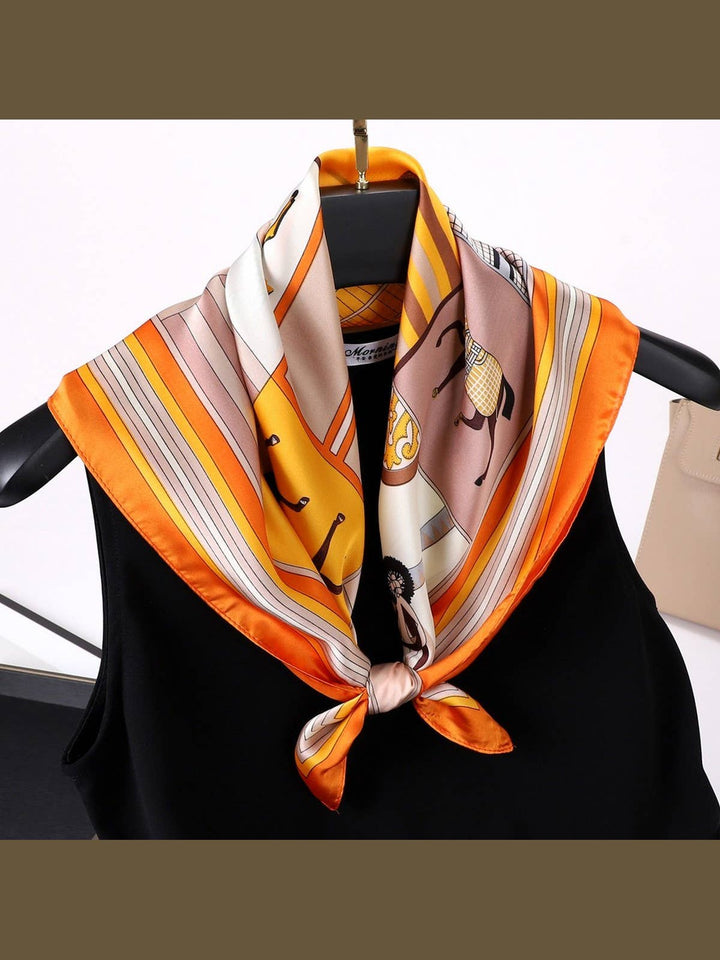 Designer-Inspired Square Silk Scarf