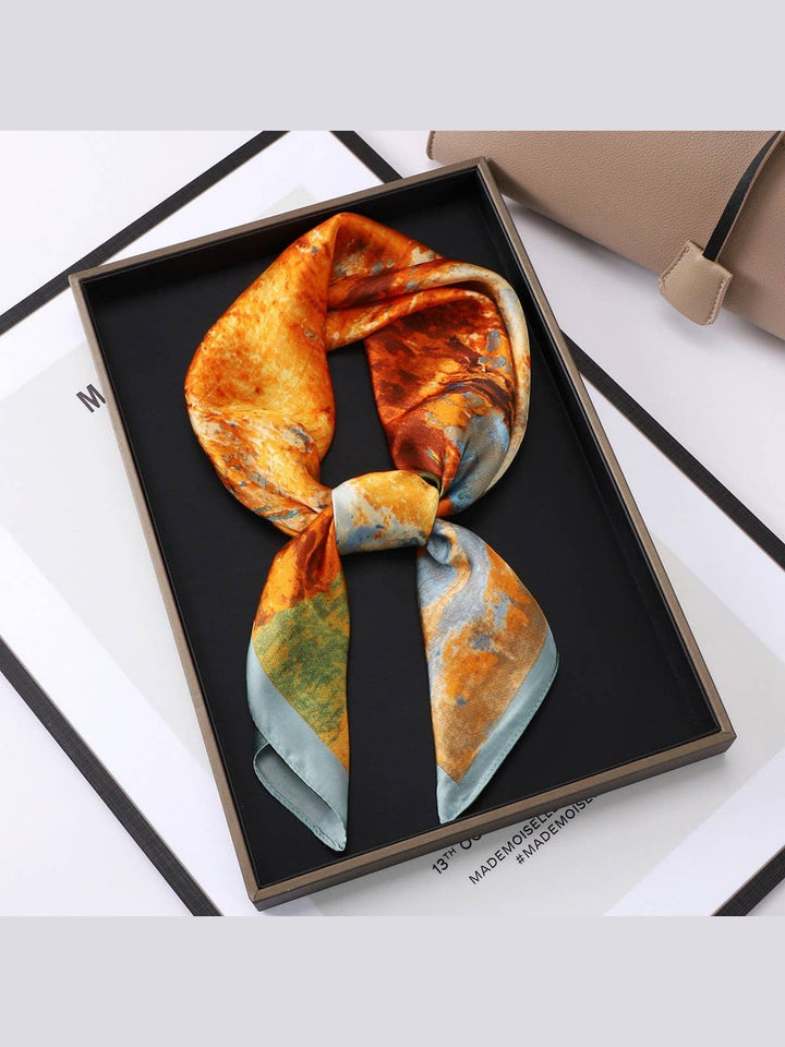 Designer-Inspired Square Silk Scarf