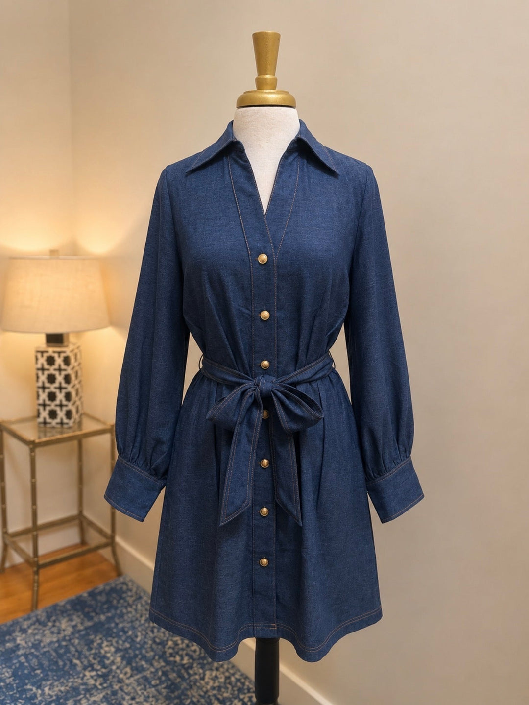denim shirtwaist dress The Denim Shirt Dress Daybreak Medium Wash / XS