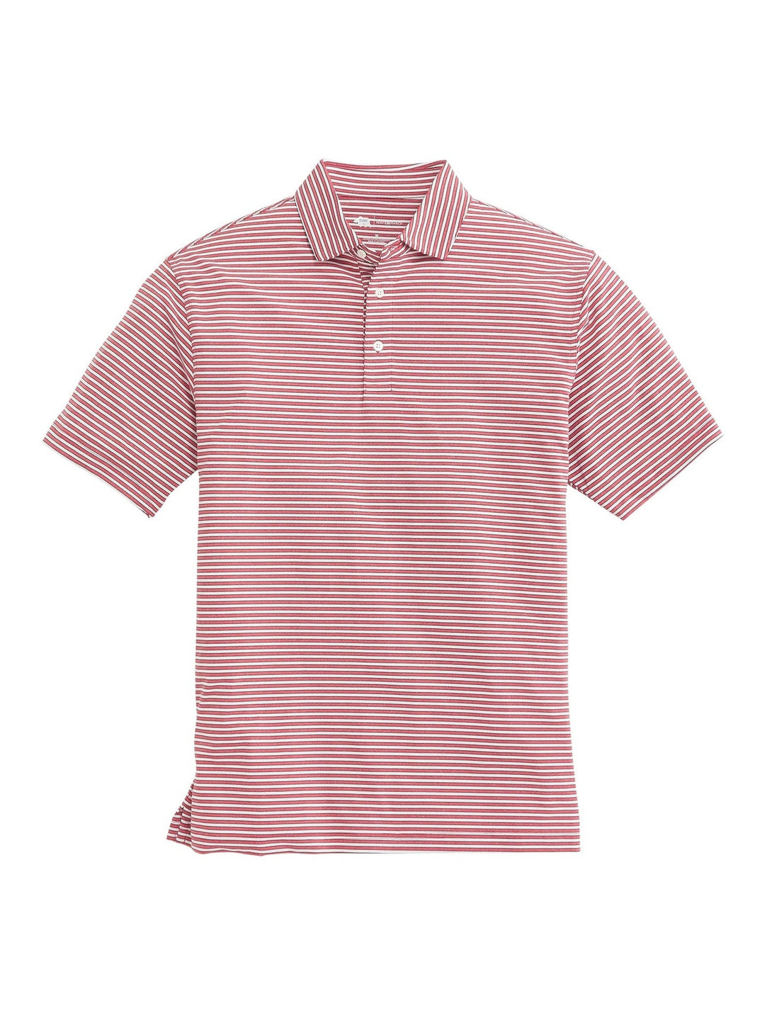 Onward Reserve Mulligan Stripe Performance Polo - Heather Red