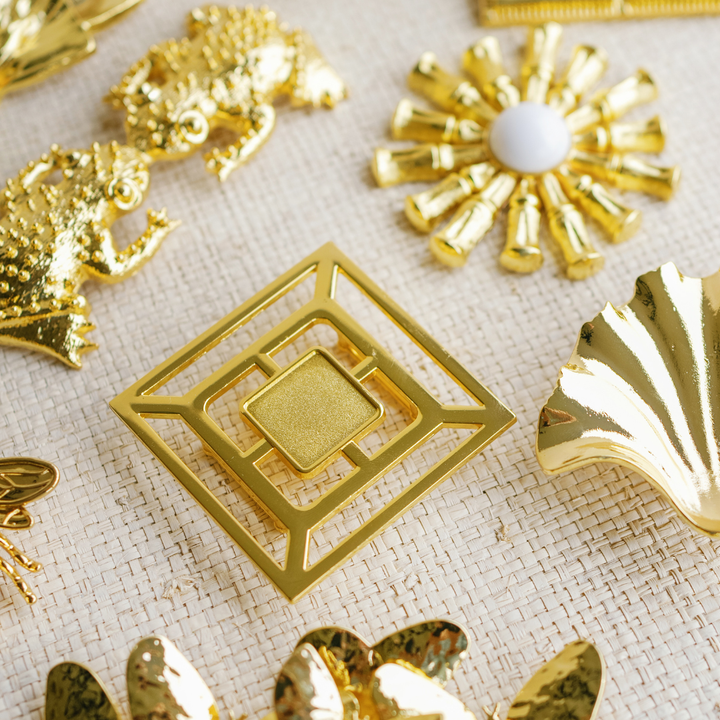 Garland Gold Interchangeable Belt Buckle- Fretwork Medallion