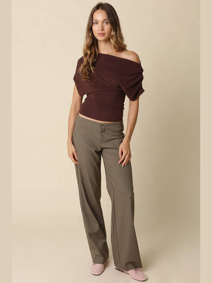 Carina Draped One Shoulder Top