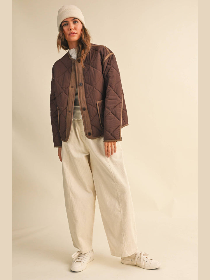 Chocolate Quilted Barn Jacket