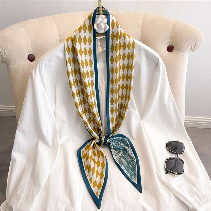 Old Money Narrow Silk Scarf