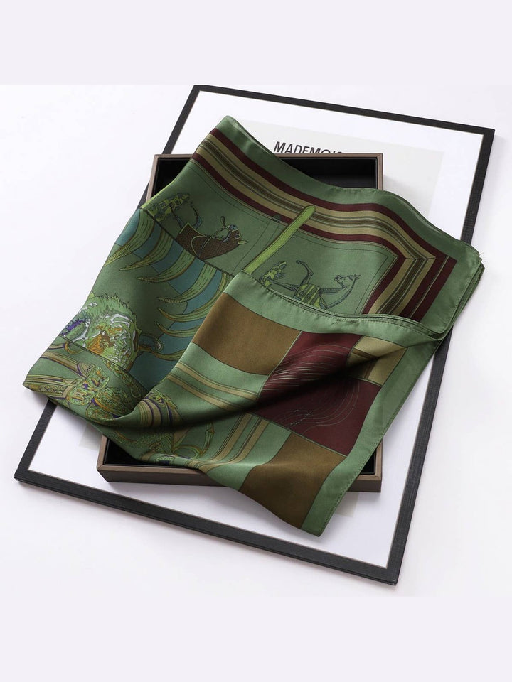 Designer-Inspired Square Silk Scarf