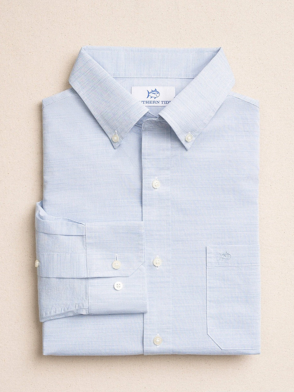 Beachcomber Stripe Sport Shirt - Light Blue