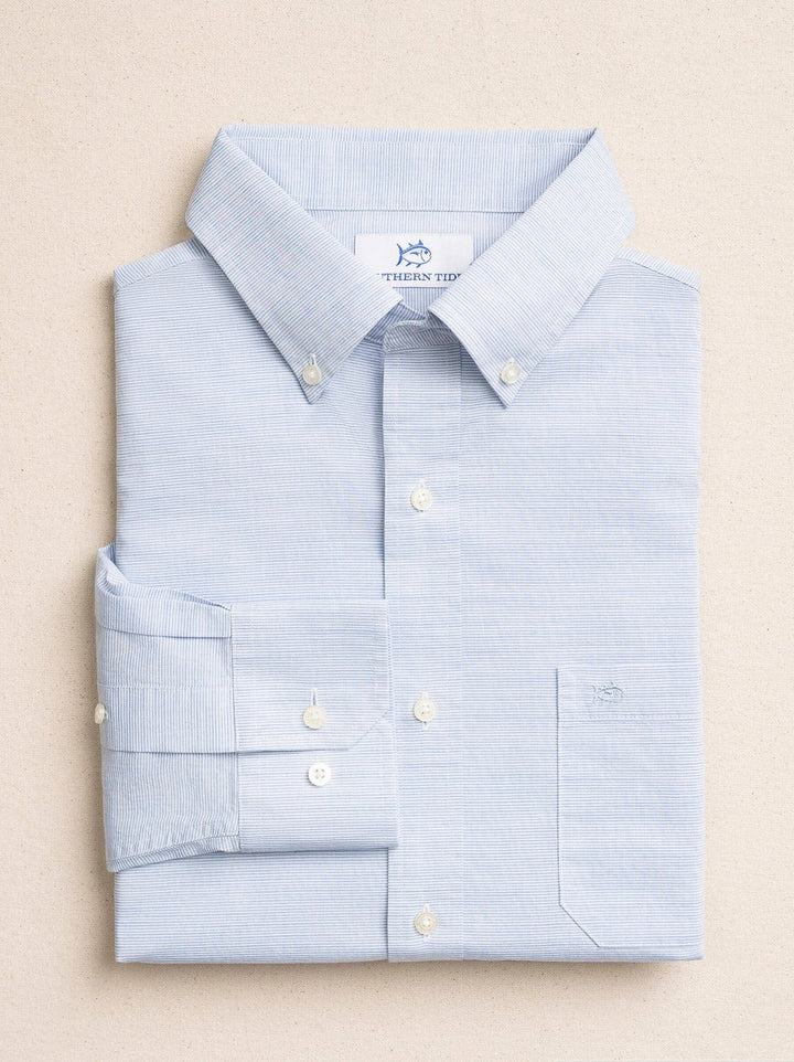 Beachcomber Stripe Sport Shirt - Light Blue