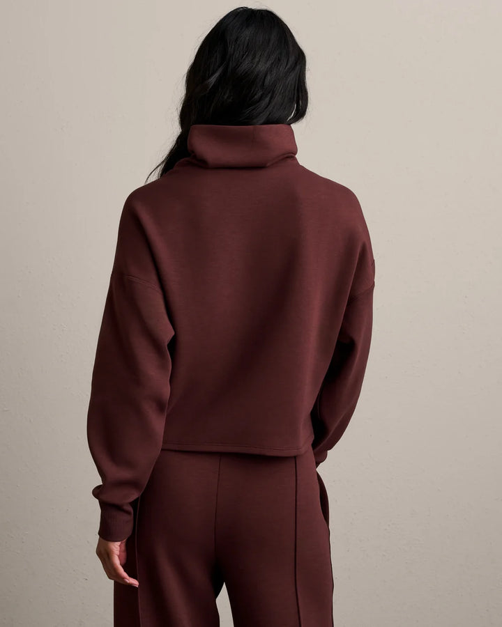 Rhone DreamGlow Mock Neck - Cherry Bark