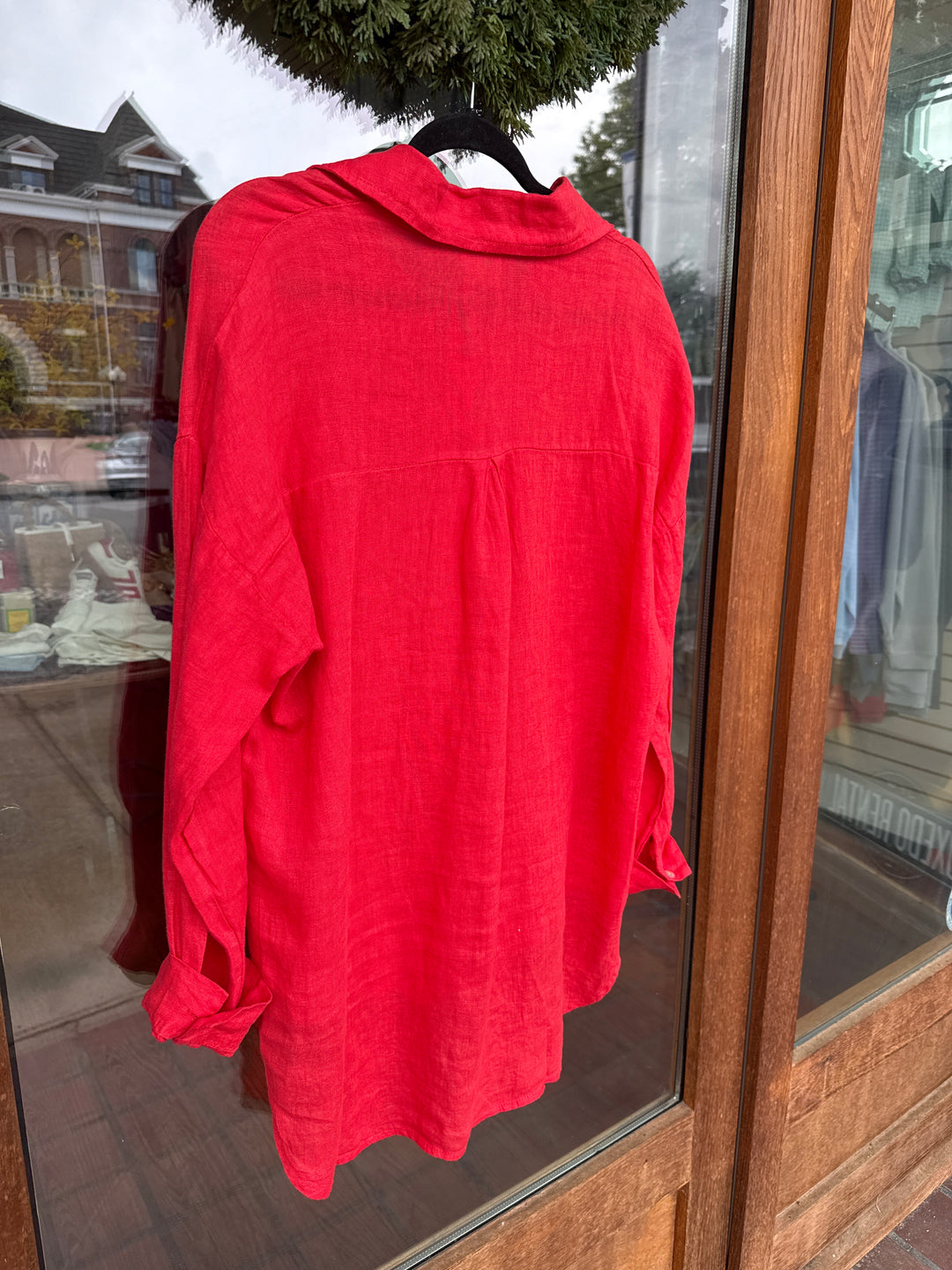 Milio Milano Linen Red Flame Top