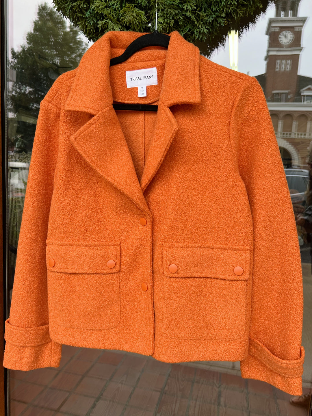 Tribal Peacoat- Burnt Orange