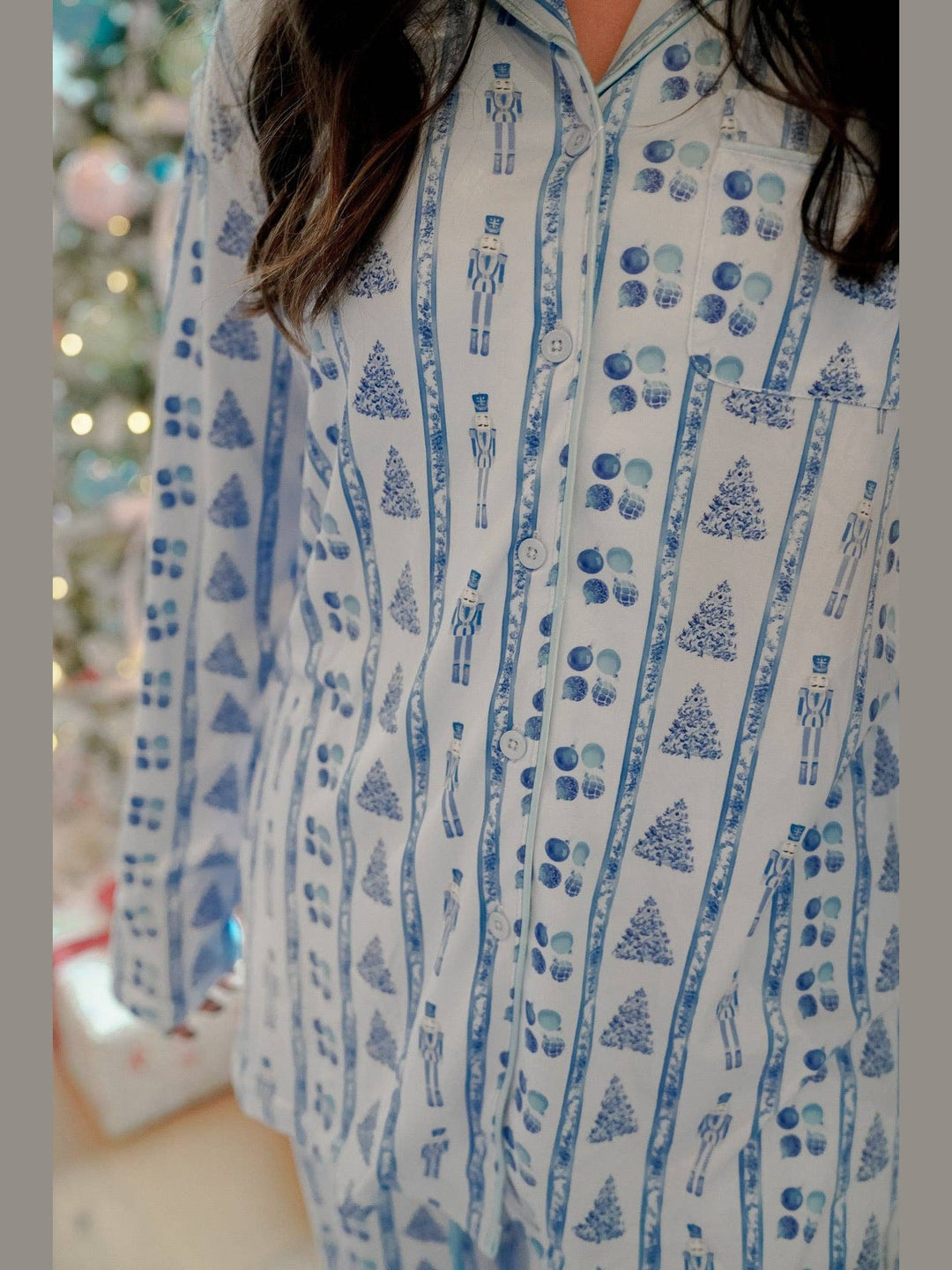 Blue Christmas - Long Pajama Set