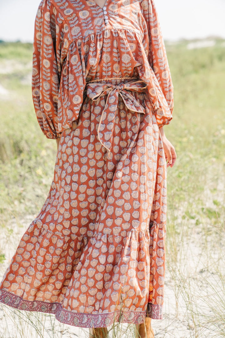 Victoria Dunn Addison Skirt- Spiced Cider