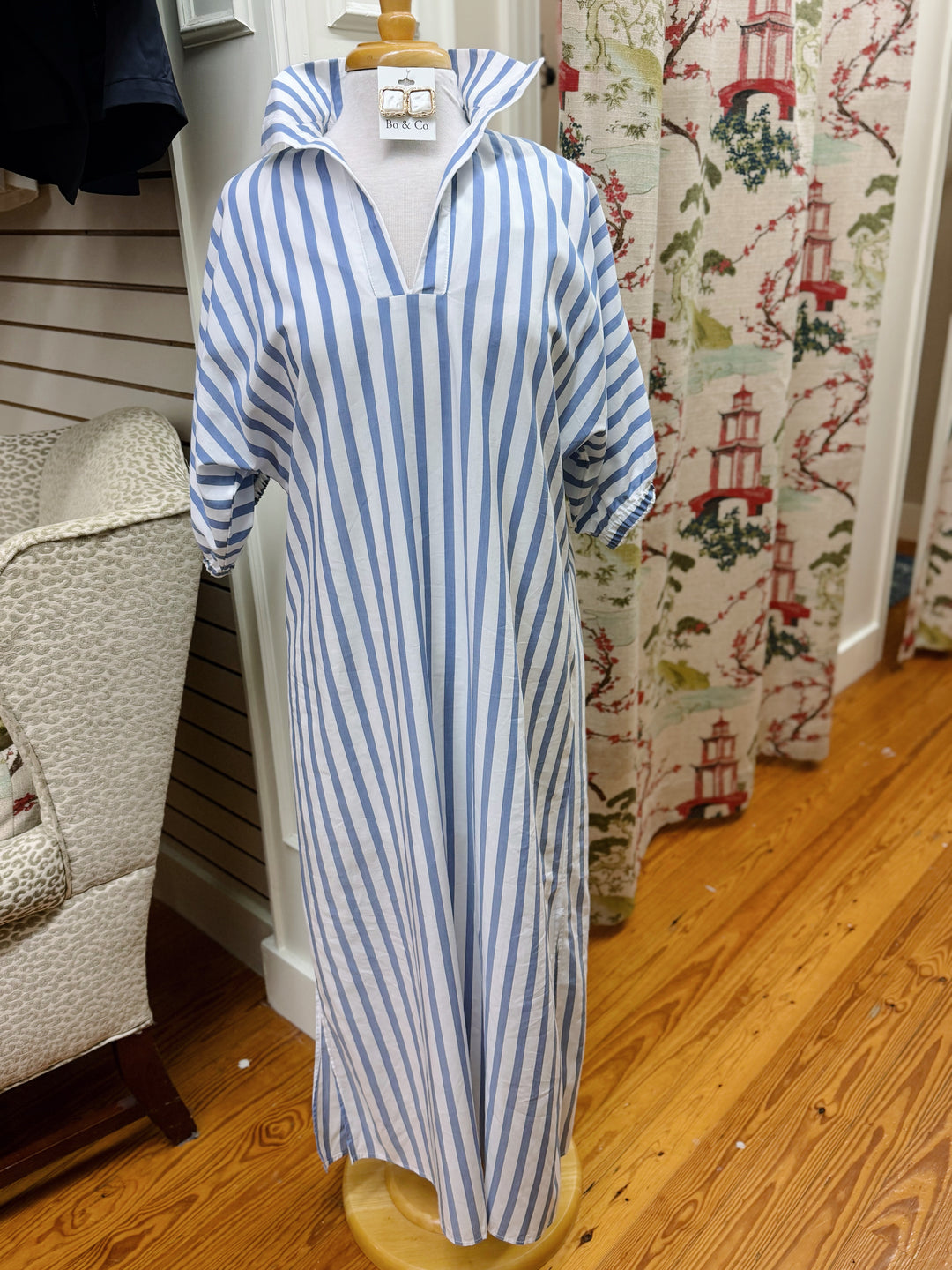 Blakely Maxi Dress - Sky Stripe