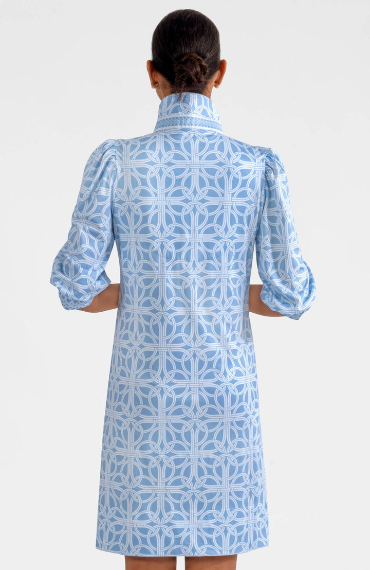 Gretchen Scott Swagger Dress- Periwinkle Ring Toss