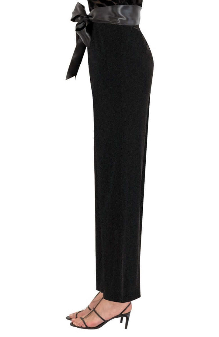 Gretchen Scott Velvet Palazzo Pant- Black