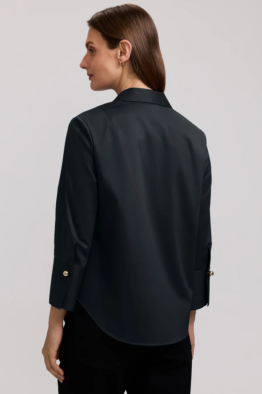 Catalina Stretch Matte Sateen 3/4 Sleeve Popover Shirt