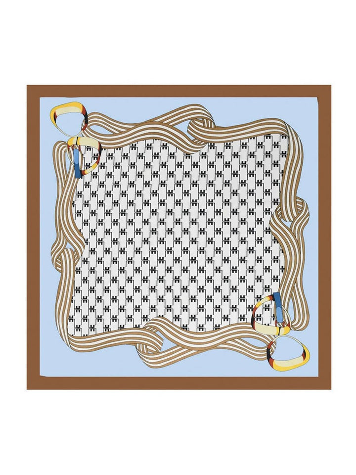 Manhattan Chain Print Satin Square Scarf