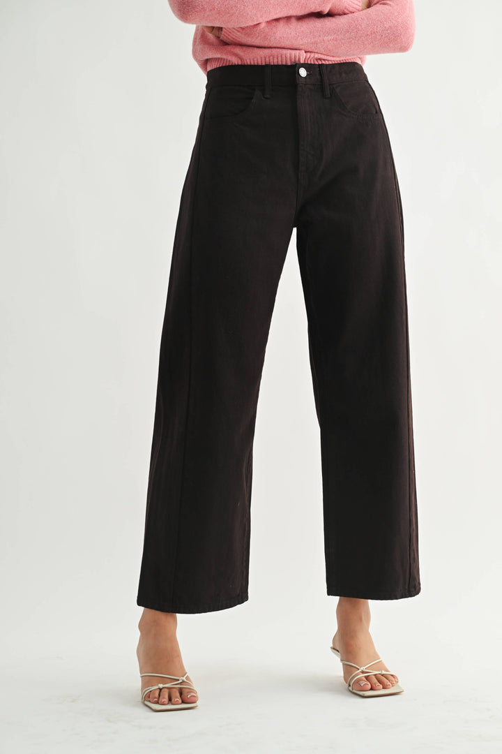 Just Black Denim Barrel Jean- Espresso