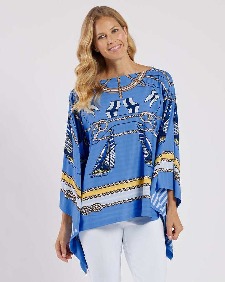 Jude Connally Bijou Top- Deep Azure Regatta