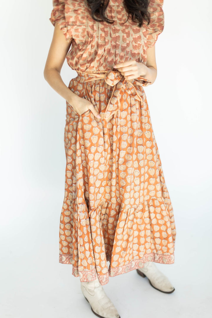 Victoria Dunn Addison Skirt- Spiced Cider