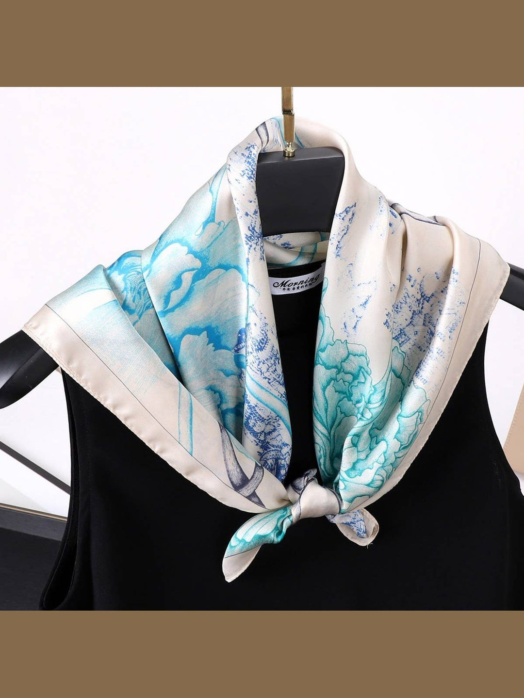 Designer-Inspired Square Silk Scarf