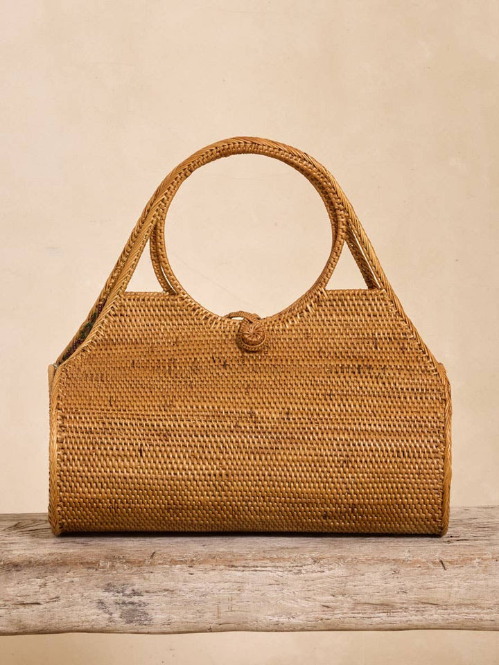 Ata Vine Handwoven Roll Handbag