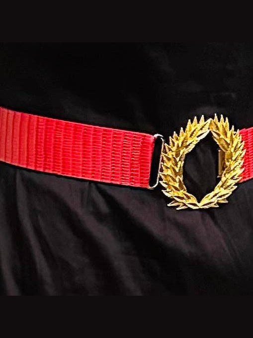 Garland Red Leather Belt Band