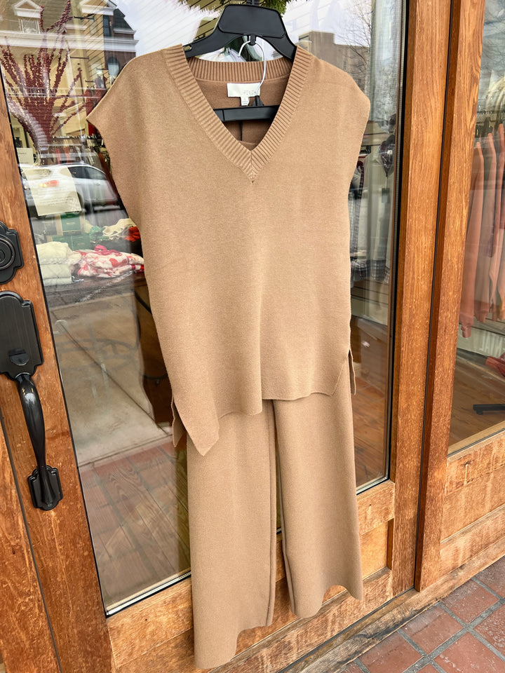 V-Neck Tank Sweater Set