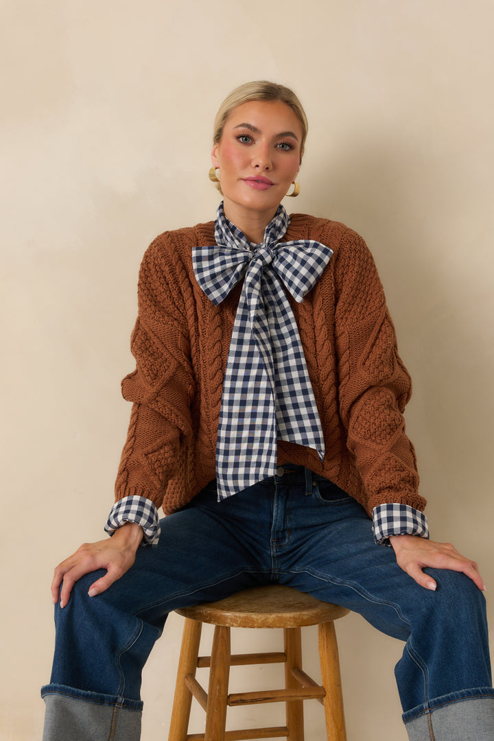 Parker Blouse - Navy Check