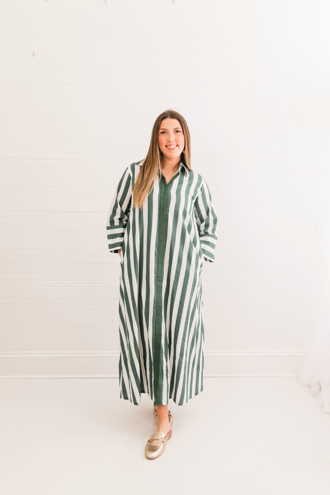 Heart of Grace Cabana Caftan- Fall Green