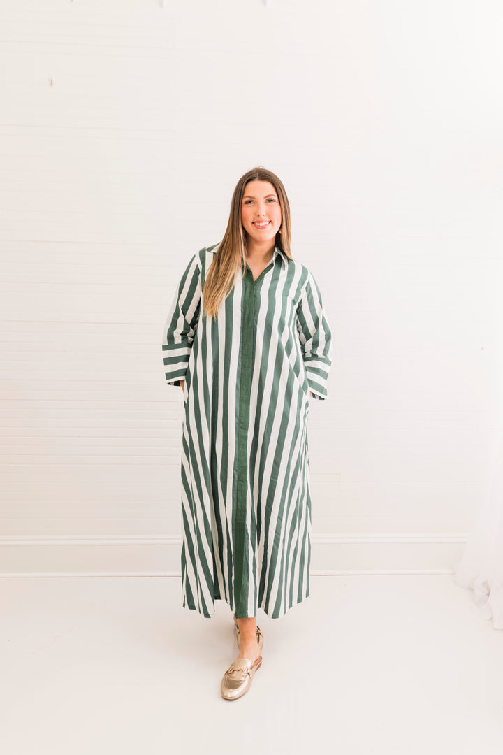 Heart of Grace Cabana Caftan- Fall Green