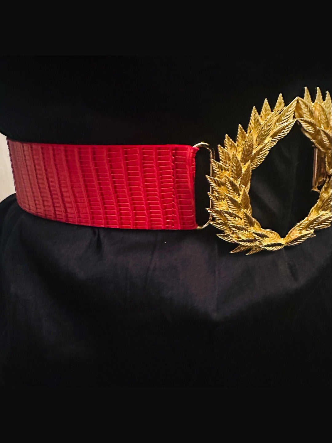 Garland Red Leather Belt Band