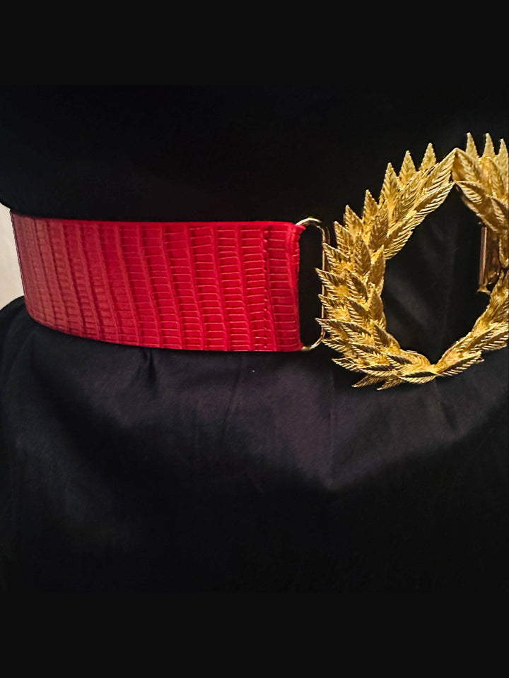 Garland Red Leather Belt Band