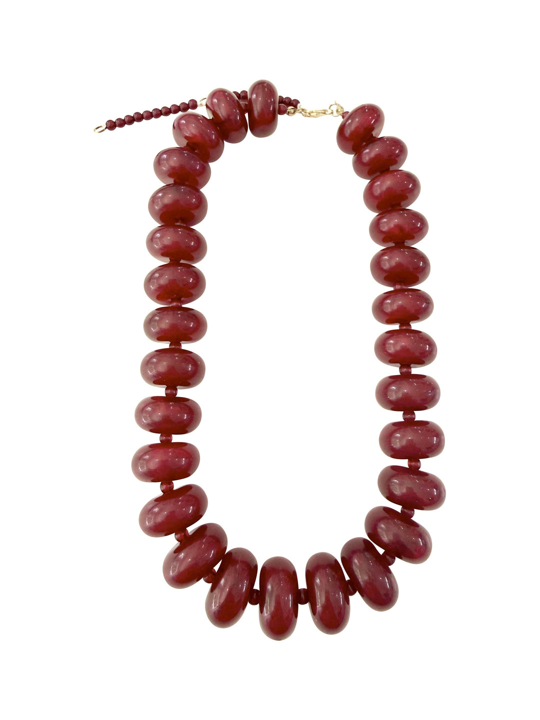 Bailey Chunky Necklace- Maroon