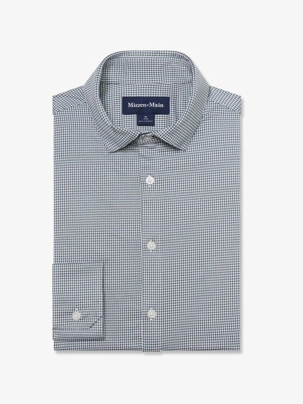Mizzen + Main Halyard Long Sleeve Dress Shirt- Hemlock Peter Gingham