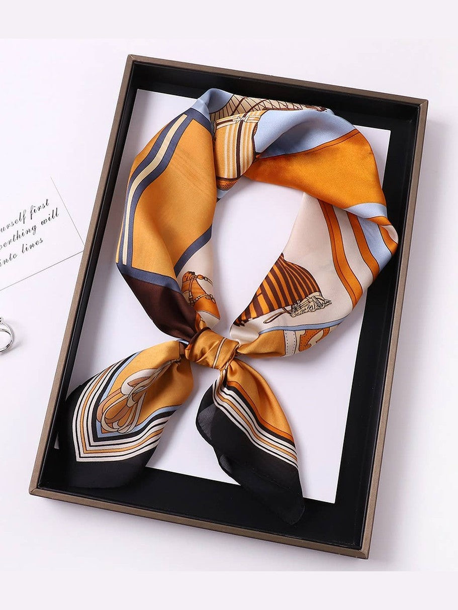 Designer-Inspired Square Silk Scarf