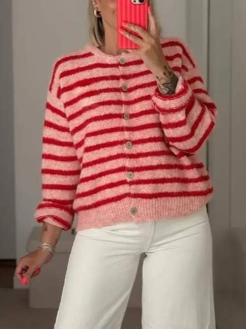 Sweetheart Stripe Cardigan