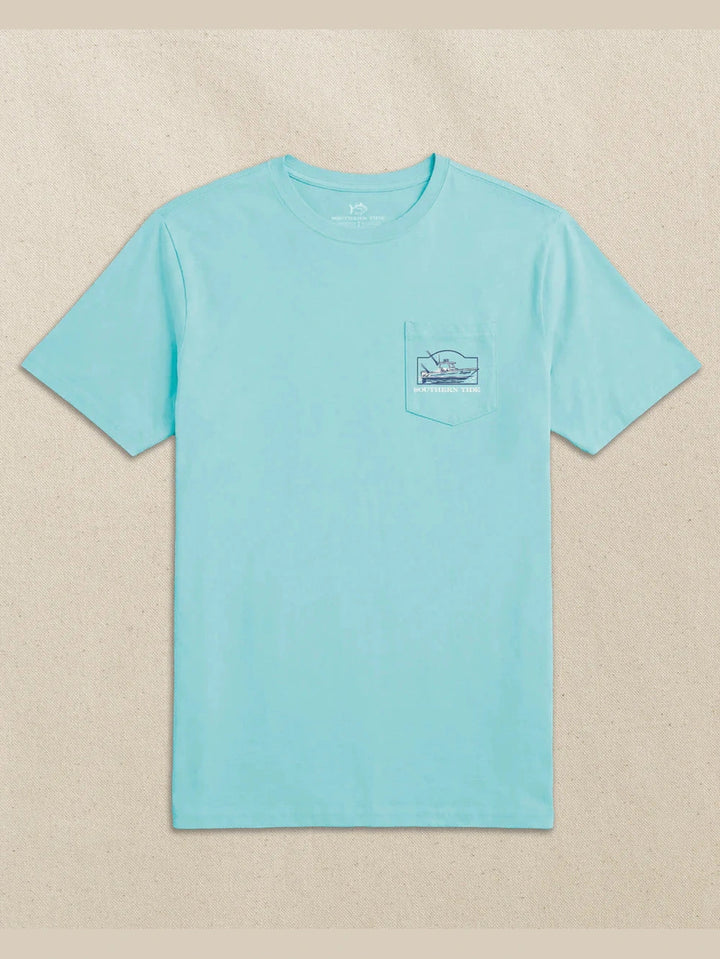 Sunset Skipjack Boat Short Sleeve T-Shirt