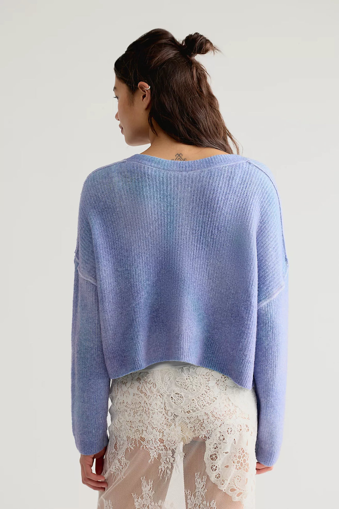 Ottilie SoftSpun Ribbed Knit Cardi - Lilac